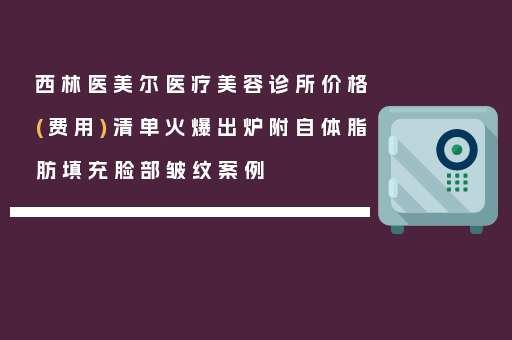 西林医美尔医疗美容诊所价格(费用)清单火爆出炉附自体脂肪填充脸部皱纹案例