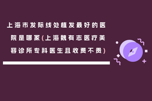 上海市发际线处植发最好的医院是哪家(上海魏有志医疗美容诊所专科医生且收费不贵)