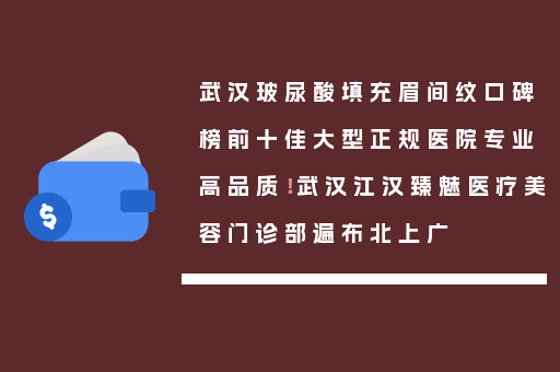 武汉玻尿酸填充眉间纹口碑榜前十佳大型正规医院专业高品质！武汉江汉臻魅医疗美容门诊部遍布北上广