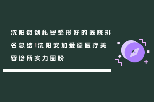 沈阳微创私密整形好的医院排名总结！沈阳安加爱德医疗美容诊所实力圈粉