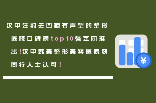 汉中注射去凹疤有声望的整形医院口碑榜top10强定向推出！汉中韩美整形美容医院获同行人士认可！