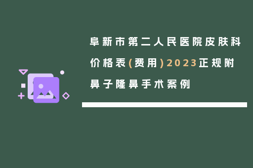 阜新市第二人民医院皮肤科价格表(费用)2023正规附鼻子隆鼻手术案例