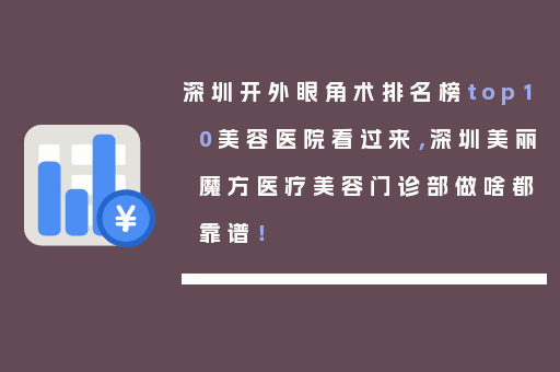 深圳开外眼角术排名榜top10美容医院看过来，深圳美丽魔方医疗美容门诊部做啥都靠谱！