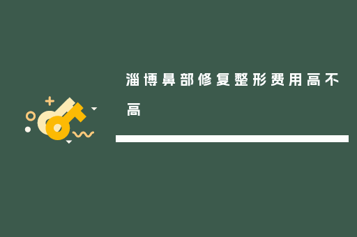 淄博鼻部修复整形费用高不高