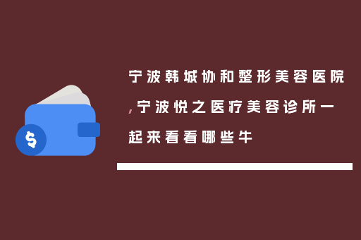 宁波韩城协和整形美容医院,宁波悦之医疗美容诊所一起来看看哪些牛