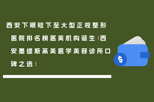 西安下眼睑下至大型正规整形医院排名榜医美机构诞生！西安墨缇斯高美医学美容诊所口碑之选！