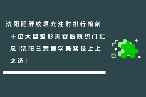 沈阳肥胖纹填充注射排行榜前十位大型整形美容医院热门汇总！沈阳兰茉医学美容是上上之选！