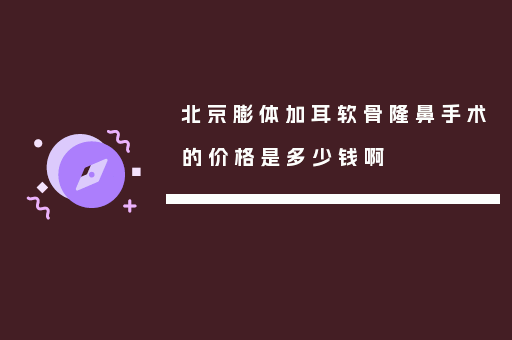 北京膨体加耳软骨隆鼻手术的价格是多少钱啊