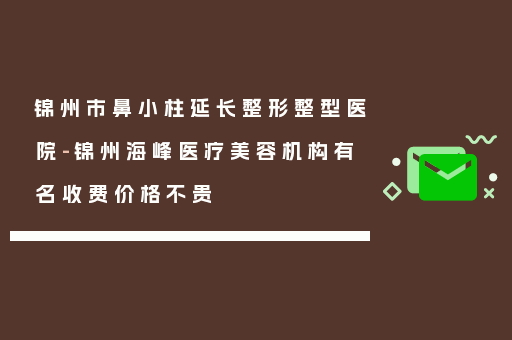 锦州市鼻小柱延长整形整型医院-锦州海峰医疗美容机构有名收费价格不贵